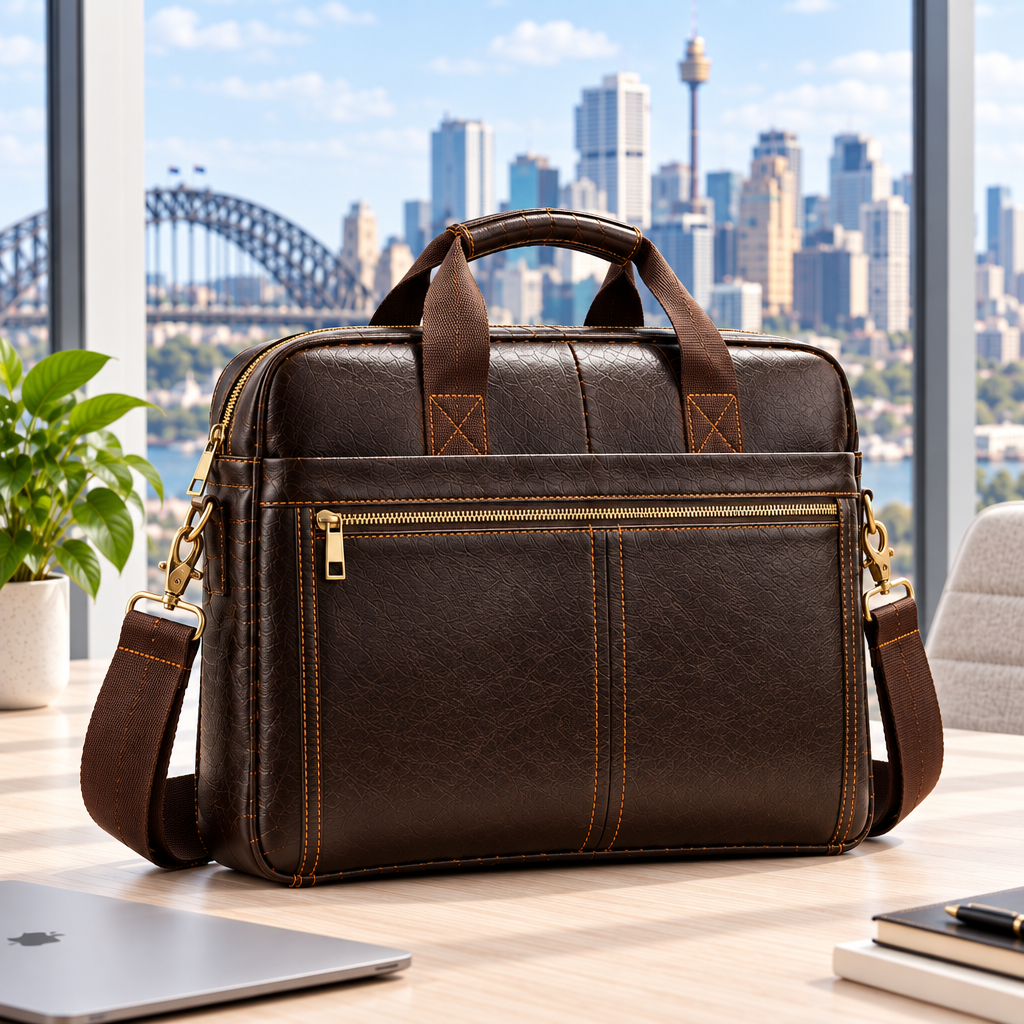 The Attache – Men's Full-Grain Leather Briefcase