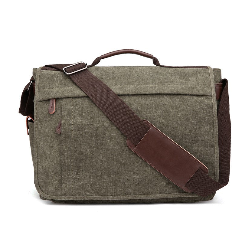 Urban Canvas Messenger Bag – Green | Crossbody Co.