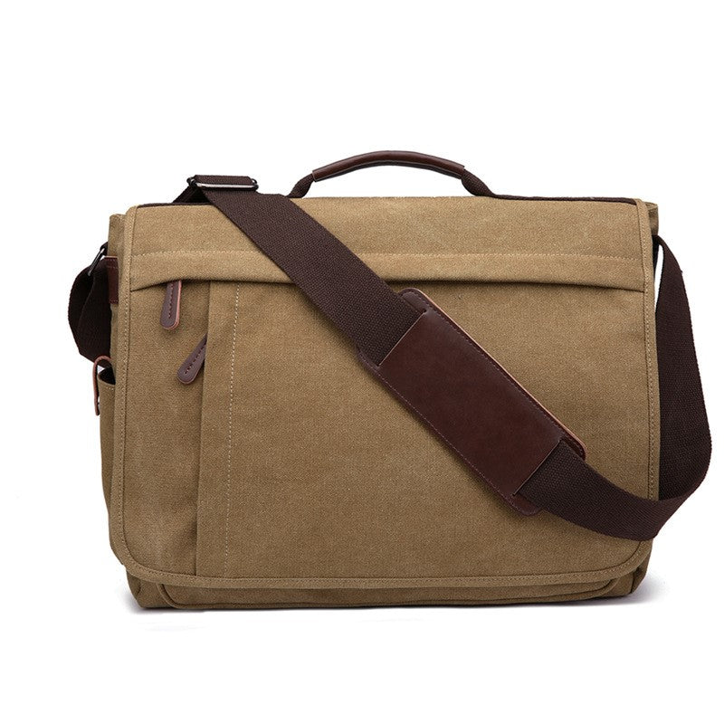 Urban Canvas Messenger Bag – Khaki | Crossbody Co.